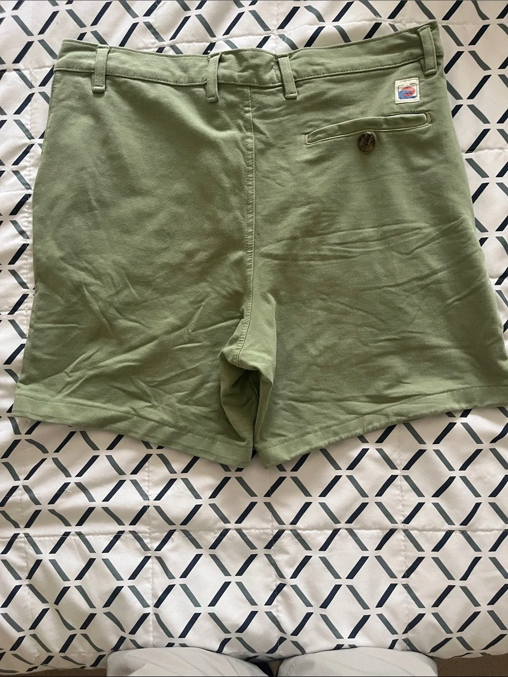 Laguna B Olive Green Flat Front Men’s Shorts